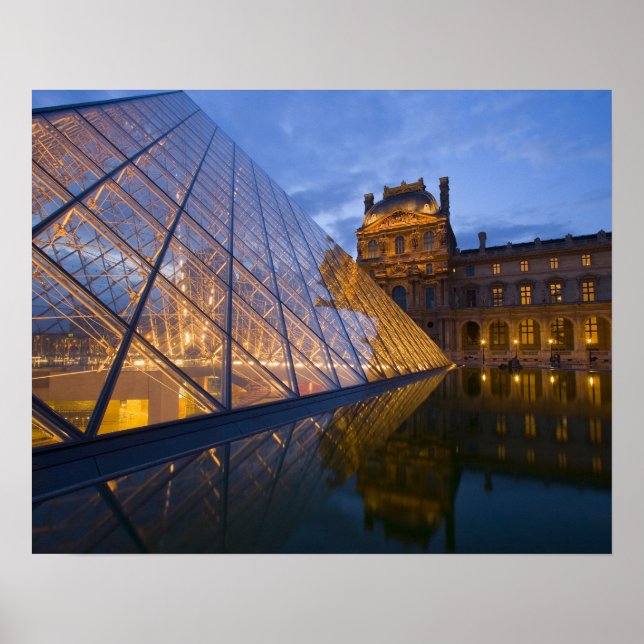 France, Paris. The Louvre at twilight. Credit 3 Poster (Front)