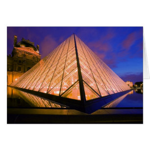 France, Paris. The Louvre museum at twilight. 2