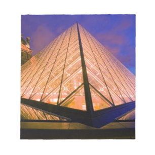 France, Paris. The Louvre museum at twilight. 2 Notepad