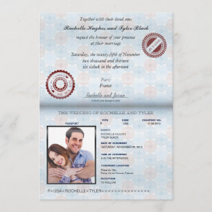 France Passport (rendered) Wedding Invitation II