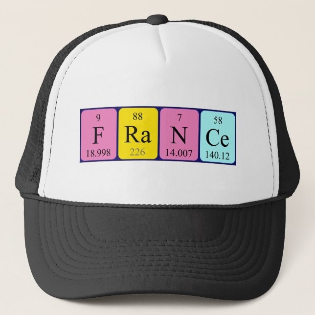 France periodic table name hat (Front)