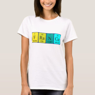 France periodic table name shirt