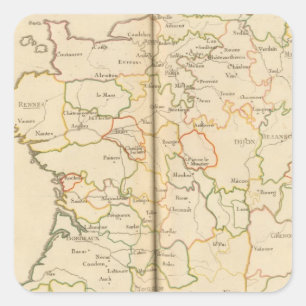 France President Square Sticker