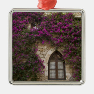 France, Provence, Eze. Bright pink Metal Tree Decoration