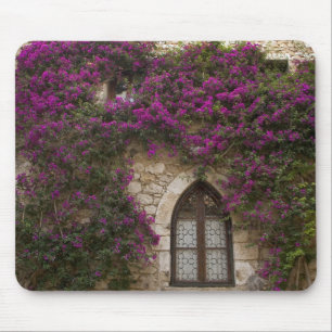 France, Provence, Eze. Bright pink Mouse Mat