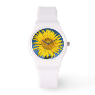 France, Provence, Valensole. Sunflowers stand Watch