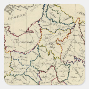 France provinces square sticker