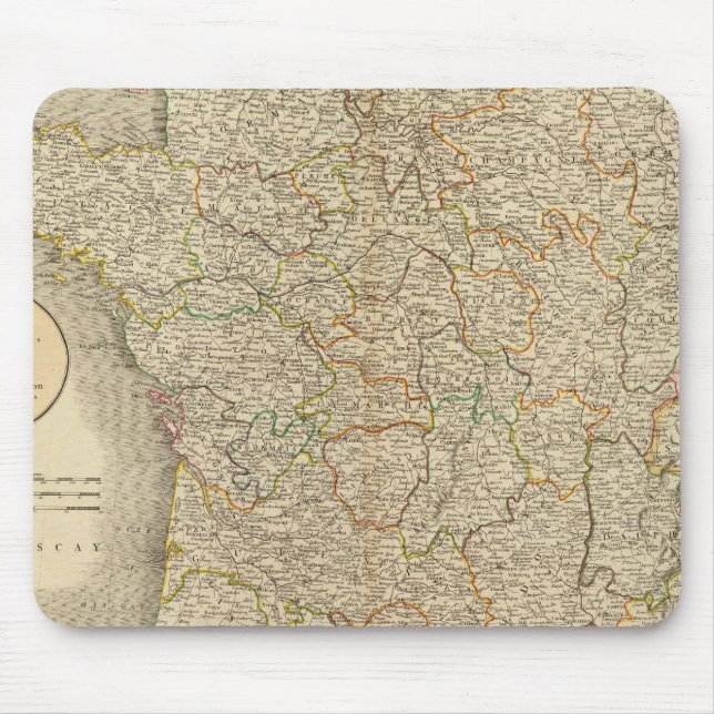France Provincial Boundaries Mouse Mat (Front)