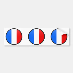 France quality Flag Circle Bumper Sticker
