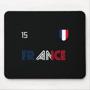 France Retro Soccer French Flag  Mouse Mat