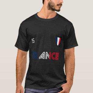 France Retro Soccer French Flag T-Shirt