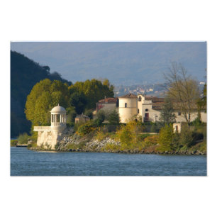 France, Rhone River, town near Vienne Photo Print