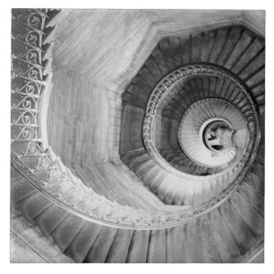 FRANCE, Rhone Valley, LYON: Traboule Staircase Tile