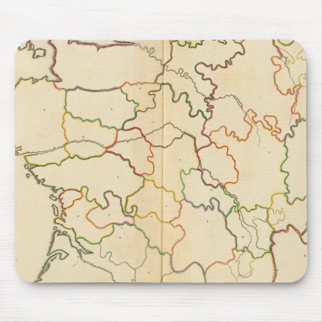 France Rivers Outline Mouse Mat (Front)