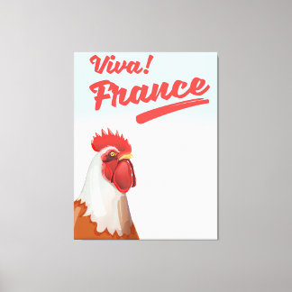 France Rooster travel poster Canvas Print