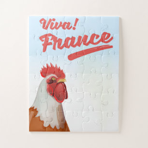 France Rooster travel poster Jigsaw Puzzle