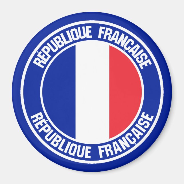France Round Emblem Magnet (Front)