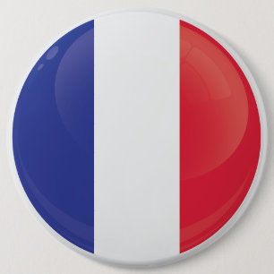 France  Round Icon Flag 6 Cm Round Badge