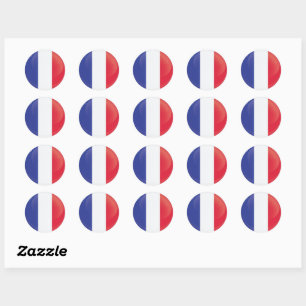 France  Round Icon Flag Classic Round Sticker