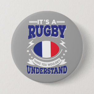 France Rugby 7.5 Cm Round Badge