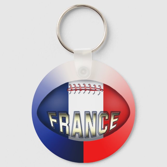 France Rugby Ball Key Ring (Front)