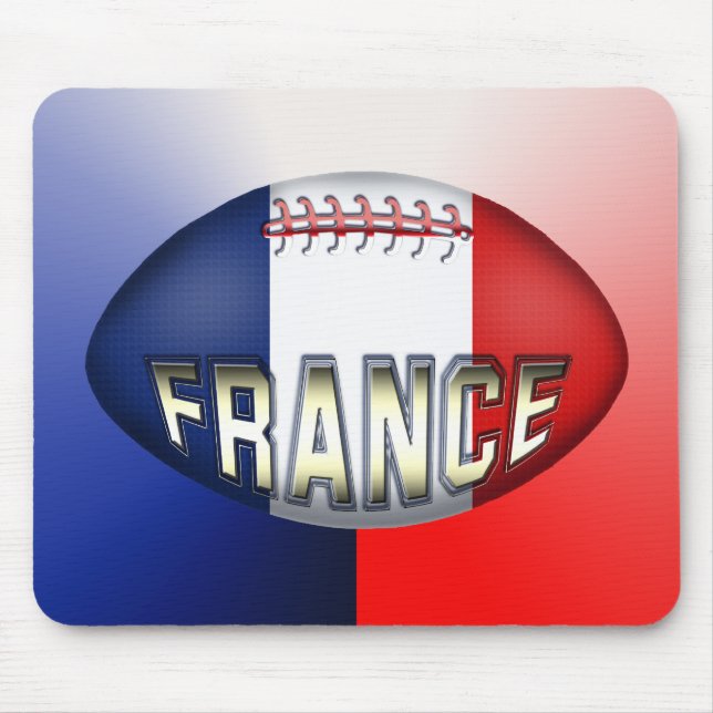 France Rugby Ball Mouse Mat (Front)