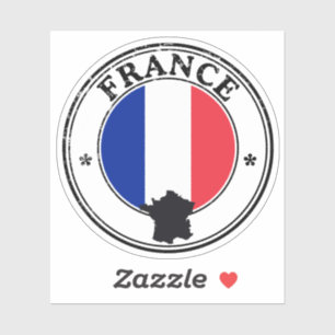 France Seal Sticker Round Flag For Laptop Book