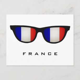 France Shades custom text & colour postcard