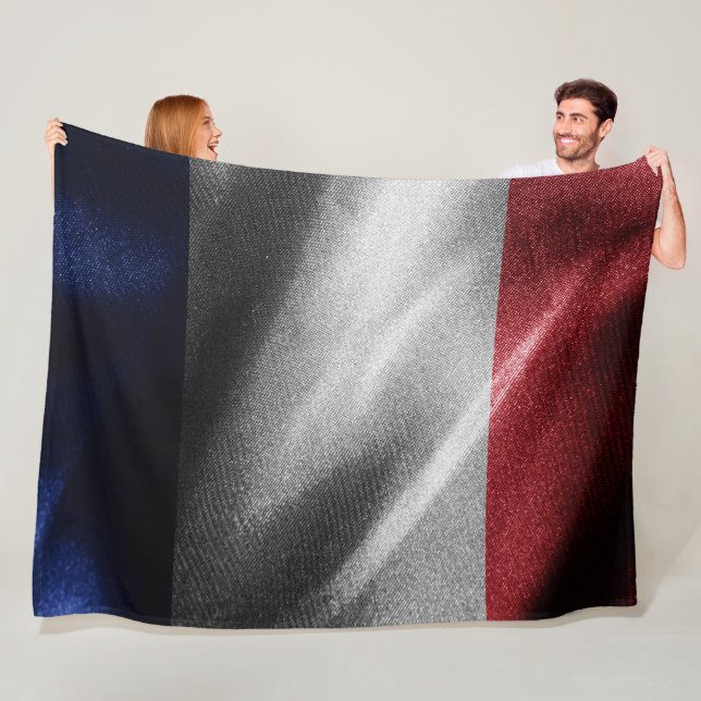 France silk flag fleece blanket (In Situ)