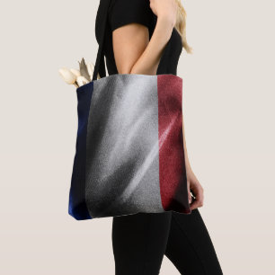 France silk flag tote bag