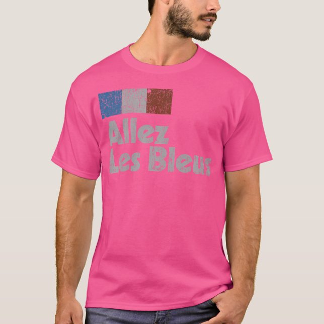 France Soccer 2018 French Flag Allez Les Bleus T-Shirt (Front)