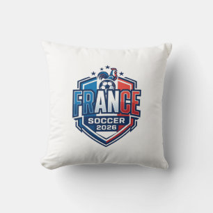 France Soccer 2026 Soccer Bold Country Typography Cushion