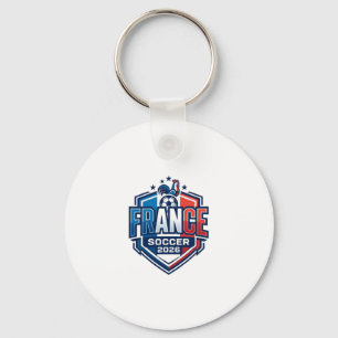 France Soccer 2026 Soccer Bold Country Typography Key Ring