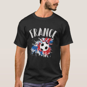 France Soccer Ball Grunge Flag T-Shirt