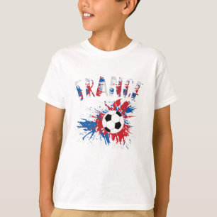 France Soccer Ball Grunge Flag T-Shirt