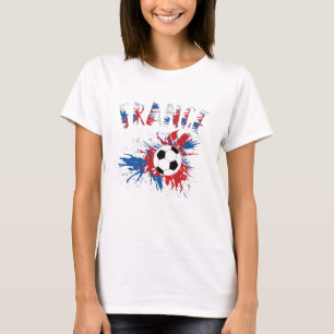 France Soccer Ball Grunge Flag T-Shirt
