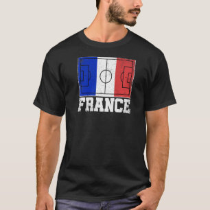 France Soccer Field Country Flag French Pride T-Shirt