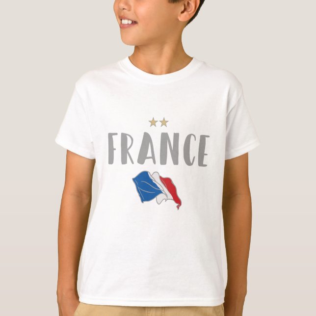 France Soccer Football Fan Shirt French Flag (Front)