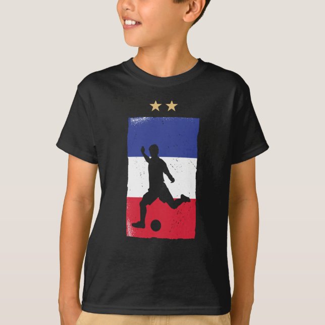 France Soccer Football Fan Shirt French Flag (Front)