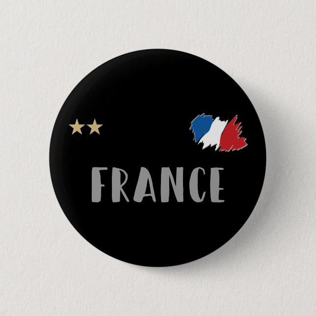 France Soccer Football Fan Shirt French Flag 6 Cm Round Badge (Front)