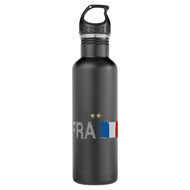 France Soccer Football Fan Shirt French Flag 710 Ml Water Bottle (Front)