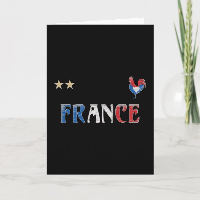 France Soccer Football Fan Shirt French Flag Card (Front)