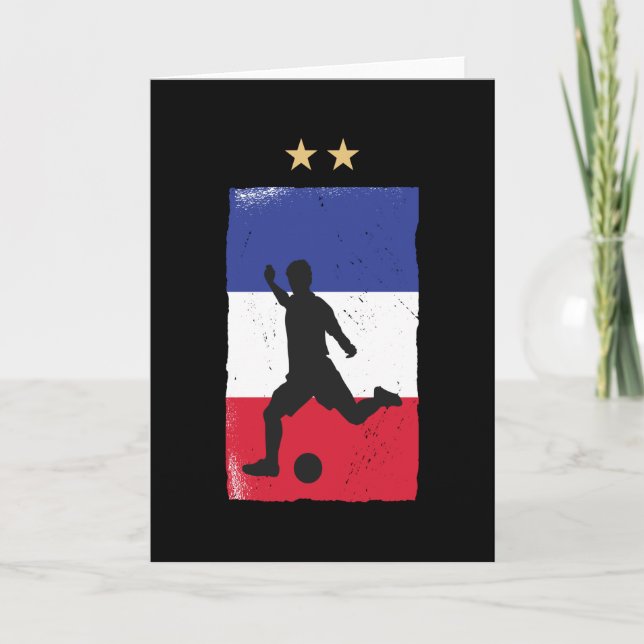 France Soccer Football Fan Shirt French Flag Card (Front)