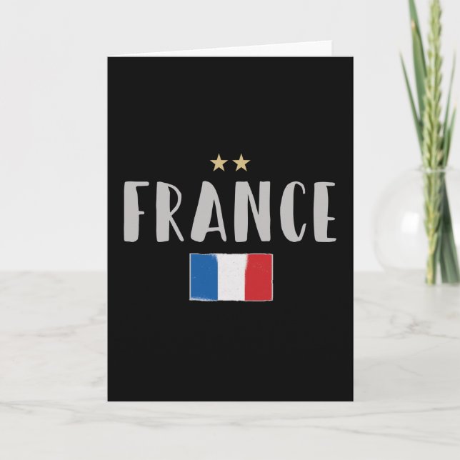 France Soccer Football Fan Shirt French Flag Card (Front)