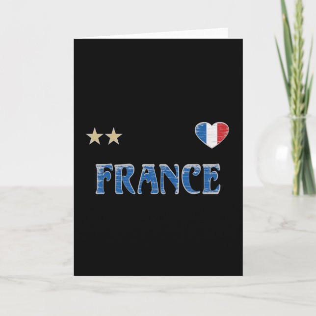 France Soccer Football Fan Shirt French Flag Card (Front)