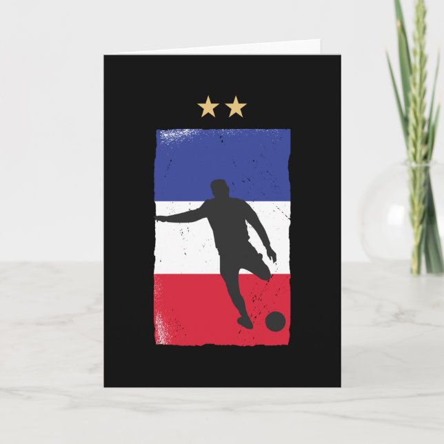 France Soccer Football Fan Shirt French Flag Card (Front)