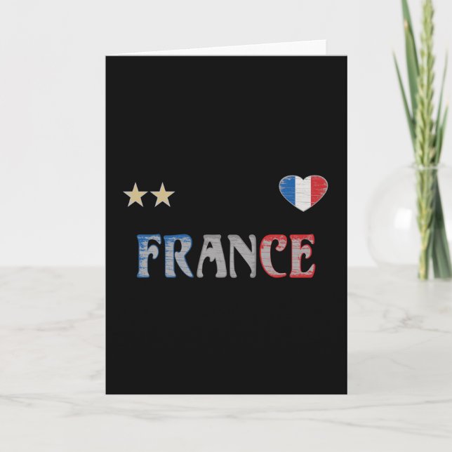 France Soccer Football Fan Shirt French Flag Card (Front)