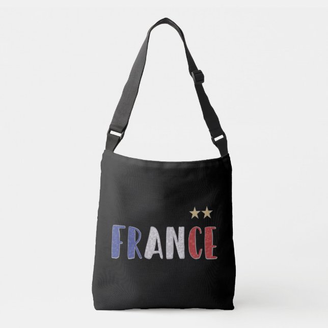 France Soccer Football Fan Shirt French Flag Crossbody Bag (Front)