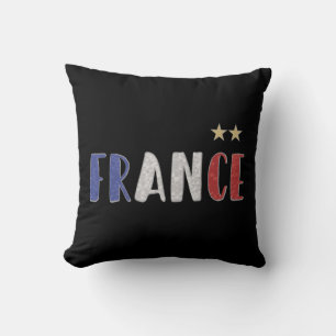 France Soccer Football Fan Shirt French Flag Cushion