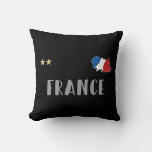 France Soccer Football Fan Shirt French Flag Cushion